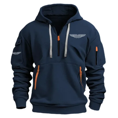 Aston Martin Exclusive Logo Hoodie Half Zipper OUFAHHZ0819AMZ