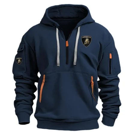 Lamborghini Exclusive Logo Hoodie Half Zipper OUFAHHZ0819LBGZ