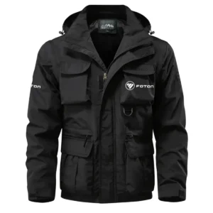 Tatra Trucks Exclusive Logo Waterproof Multi Pocket Jacket Detachable Hood and Sleeves OUFAMPJ0819TTZ