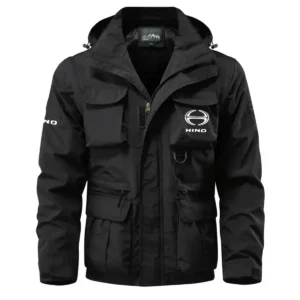 Hino Trucks Exclusive Logo Waterproof Outdoor Jacket Detachable Hood OUFAWOJ0819HNZ