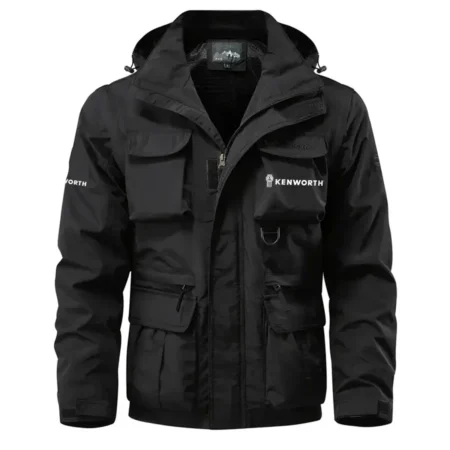 Kenworth Exclusive Logo Waterproof Multi Pocket Jacket Detachable Hood and Sleeves OUFAMPJ0819KWZ