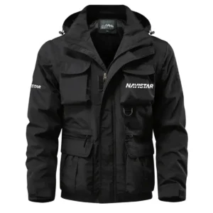 PACCAR Exclusive Logo Waterproof Multi Pocket Jacket Detachable Hood and Sleeves OUFAMPJ0819PCZ