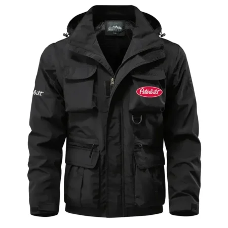 Peterbilt Exclusive Logo Waterproof Multi Pocket Jacket Detachable Hood and Sleeves OUFAMPJ0819PTZ