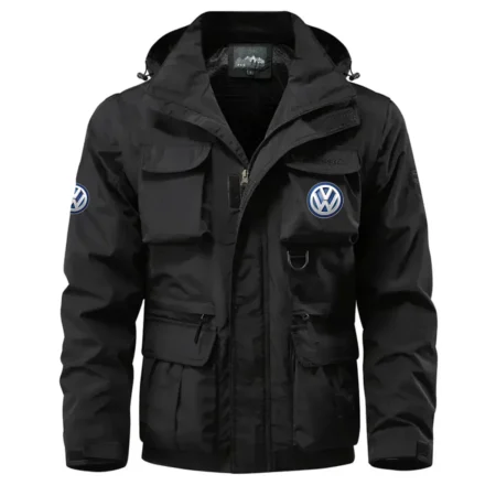 Volkswagen Exclusive Logo Waterproof Multi Pocket Jacket Detachable Hood and Sleeves OUFAMPJ0819VWZ