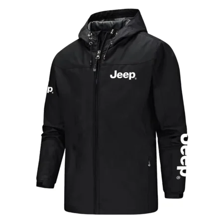 Jeep Exclusive Logo Softshell Rain Jacket, Waterproof, Breathable, Windbreaker Jacket OUFASGRJ0819JEZ