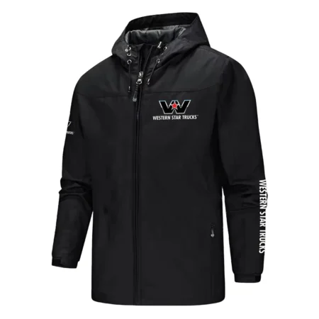 Western Star Exclusive Logo Softshell Rain Jacket, Waterproof, Breathable, Windbreaker Jacket OUFASGRJ0819WSZ