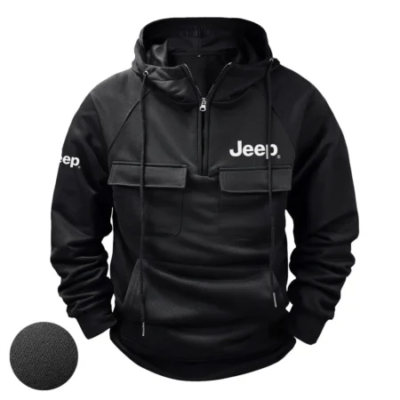 Jeep Exclusive Logo Tactical Quarter Zip Hoodie OUFATQZ0819JEZ