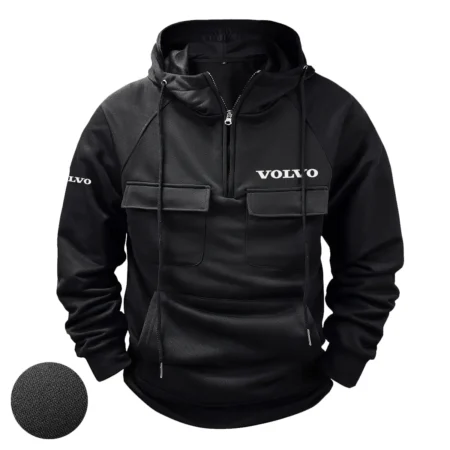 Volvo Exclusive Logo Tactical Quarter Zip Hoodie OUFATQZ0819VOZ