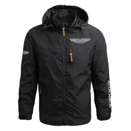 Aston Martin Exclusive Logo Waterproof Outdoor Jacket Detachable Hood OUFAWOJ0819AMZ