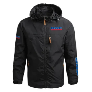 DAF Trucks Exclusive Logo Waterproof Multi Pocket Jacket Detachable Hood and Sleeves OUFAMPJ0819DAZ