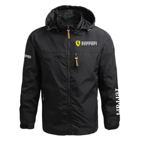 Ferrari Exclusive Logo Waterproof Outdoor Jacket Detachable Hood OUFAWOJ0819FIZ