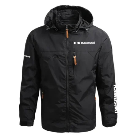 Kawasaki Exclusive Logo Waterproof Outdoor Jacket Detachable Hood OUFAWOJ0819KAZ