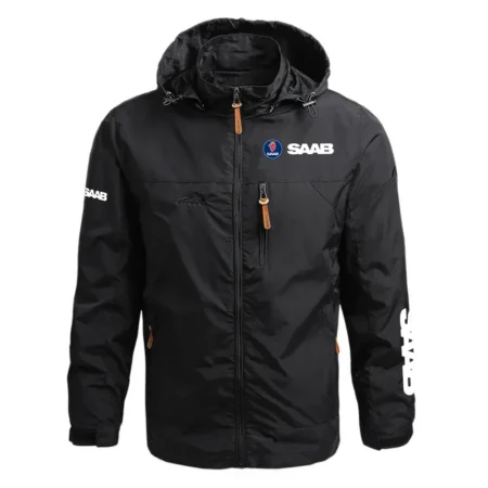 Saab Exclusive Logo Waterproof Outdoor Jacket Detachable Hood OUFAWOJ0819SBZ