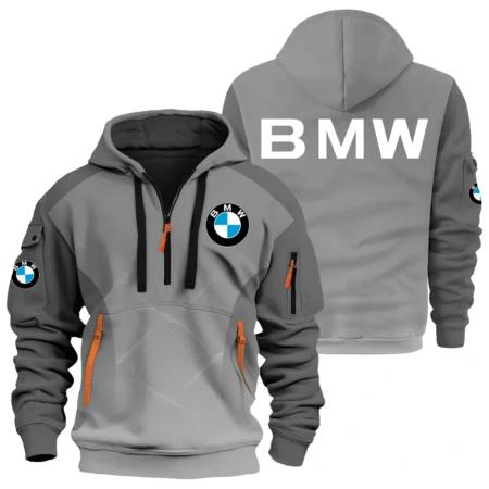 BMW Exclusive Logo Hoodie Half Zipper OSMTBHHZ3D121105BMWZ - BMW Hoodie