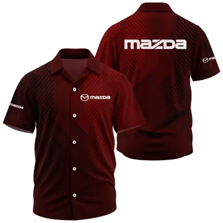 Mazda Exclusive Logo Short Sleeve Camp Collar Shirt OUFAHWS3D081906MZDZ