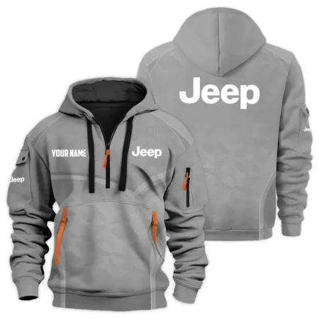 Jeep Exclusive Logo Hoodie Half Zipper HTHHZ05JEZ