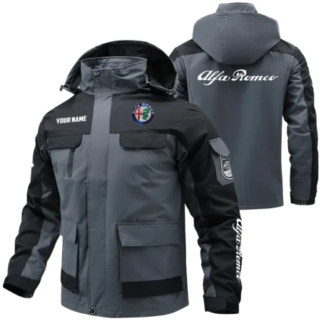 Alfa Romeo Exclusive Logo Water Resistant Outdoor Jacket Detachable Hood OUFAV203A0819AFZ