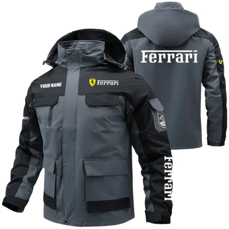 Ferrari Exclusive Logo Water Resistant Outdoor Jacket Detachable Hood OUFAV203A0819FIZ