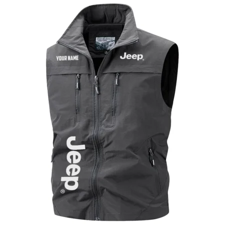 Jeep Exclusive Logo Multi-Pocket Sleeveless Vest OUFAV2100819JEZ