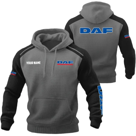 DAF Trucks Exclusive Logo Waffle Quilted Hoodie OUFAH358081901DAZ