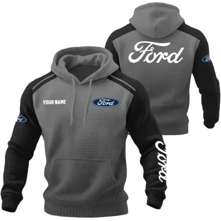 Ford Exclusive Logo Waffle Quilted Hoodie OUFAH358081901F1Z