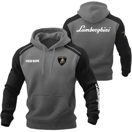 Lamborghini Exclusive Logo Waffle Quilted Hoodie OUFAH358081901LBGZ