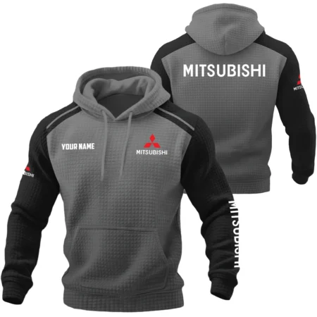 Mitsubishi Exclusive Logo Waffle Quilted Hoodie OUFAH358081901MSBZ
