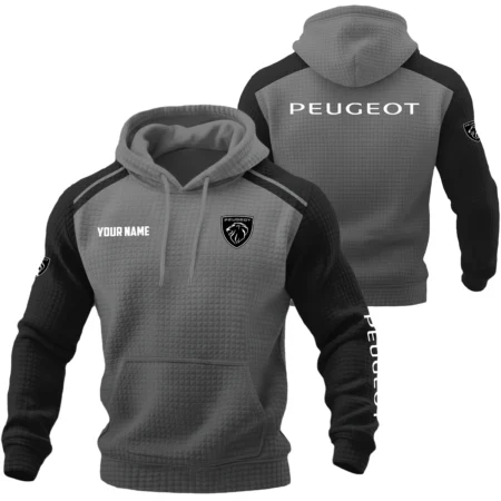 Peugeot Exclusive Logo Waffle Quilted Hoodie OUFAH358081901PGTZ