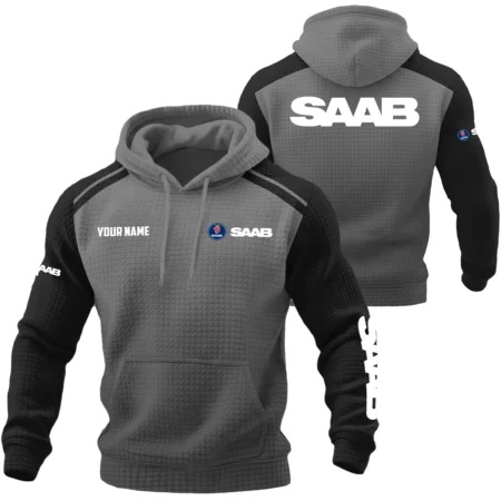 Saab Exclusive Logo Waffle Quilted Hoodie OUFAH358081901SBZ