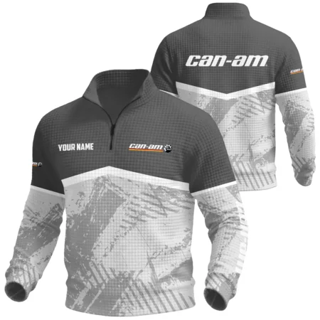 Can-Am Exclusive Logo Waffle Quarter-zip Sweatshirt OUFAWQS3D081901CMZ