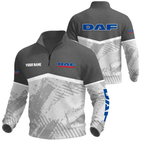 DAF Trucks Exclusive Logo Waffle Quarter-zip Sweatshirt OUFAWQS3D081901DAZ