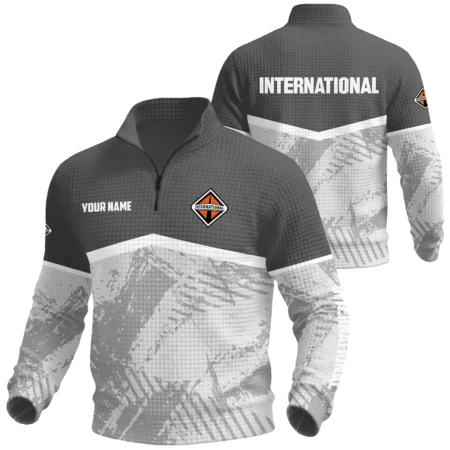International Trucks Exclusive Logo Waffle Quarter-zip Sweatshirt OUFAWQS3D081901INZ