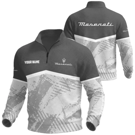 Maserati Exclusive Logo Waffle Quarter-zip Sweatshirt OUFAWQS3D081901MSRZ