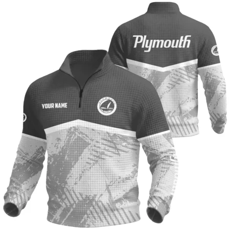 Plymouth Exclusive Logo Waffle Quarter-zip Sweatshirt OUFAWQS3D081901PYZ