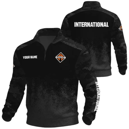 International Trucks Exclusive Logo Waffle Quarter-zip Sweatshirt OUFAWQS3D081903INZ