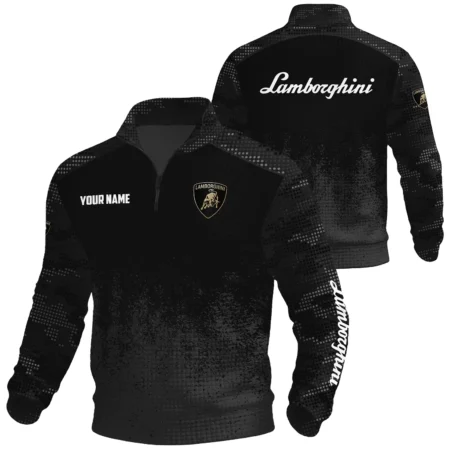 Lamborghini Exclusive Logo Waffle Quarter-zip Sweatshirt OUFAWQS3D081903LBGZ