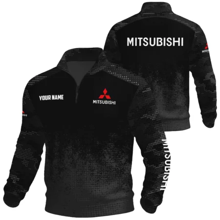 Mitsubishi Exclusive Logo Waffle Quarter-zip Sweatshirt OUFAWQS3D081903MSBZ