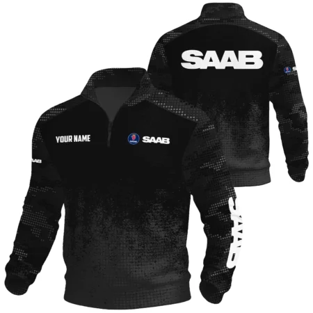 Saab Exclusive Logo Waffle Quarter-zip Sweatshirt OUFAWQS3D081903SBZ