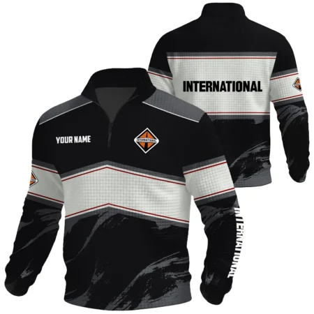 International Trucks Exclusive Logo Waffle Quarter-zip Sweatshirt OUFAWQS3D081904INZ