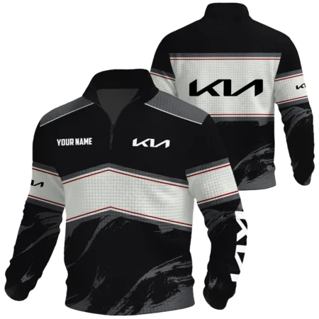 Kia Exclusive Logo Waffle Quarter-zip Sweatshirt OUFAWQS3D081904KIAZ