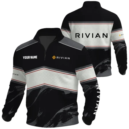 Rivian Exclusive Logo Waffle Quarter-zip Sweatshirt OUFAWQS3D081904RVZ