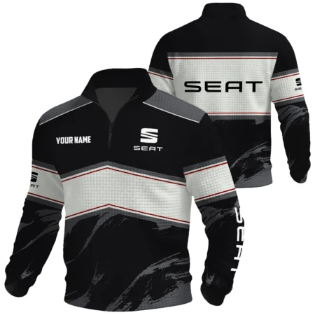 SEAT Cars Exclusive Logo Waffle Quarter-zip Sweatshirt OUFAWQS3D081904SETZ