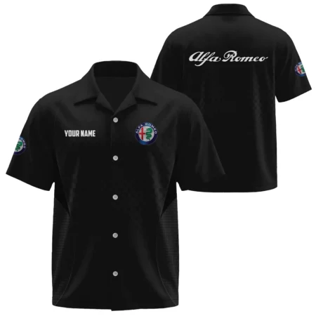 Alfa Romeo Exclusive Logo Short Sleeve Camp Collar Shirts OUFAHW26081901AFZ