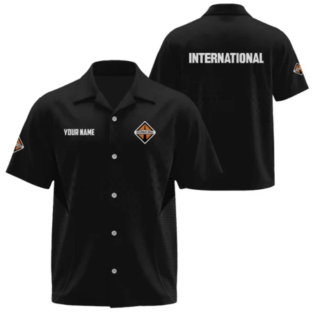 International Trucks Exclusive Logo Short Sleeve Camp Collar Shirts OUFAHW26081901INZ