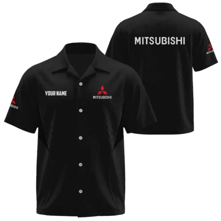 Mitsubishi Exclusive Logo Short Sleeve Camp Collar Shirts OUFAHW26081901MSBZ