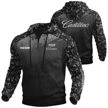 Cadillac Exclusive Logo Waffle Quarter-zip Hoodie OUFAWQS3D081907CDZ