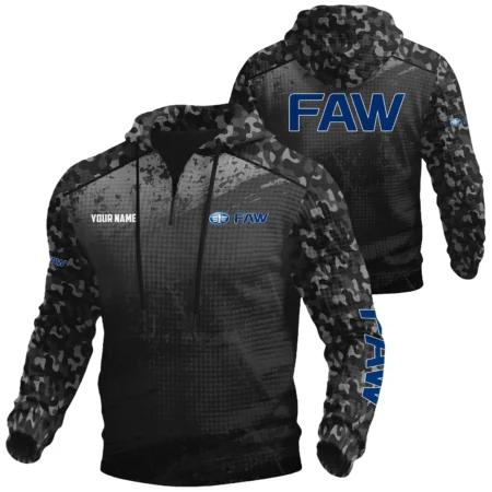 FAW Exclusive Logo Waffle Quarter-zip Hoodie OUFAWQS3D081907FAZ