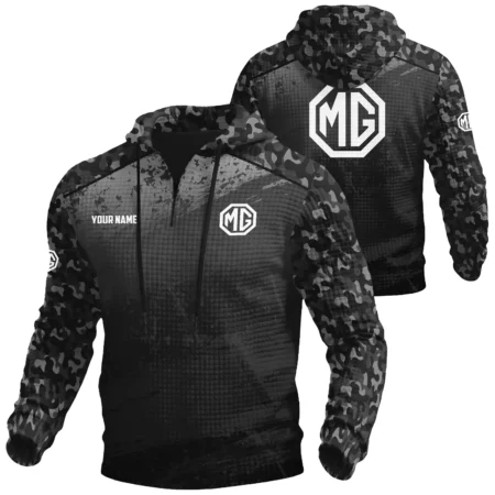 MG Cars Exclusive Logo Waffle Quarter-zip Hoodie OUFAWQS3D081907MGZ