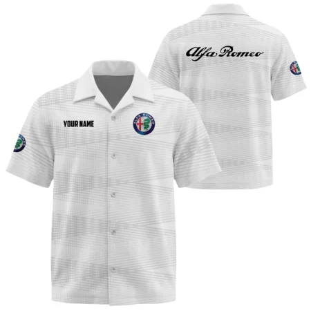 Alfa Romeo Exclusive Logo Short Sleeve Camp Collar Shirts OUFAHW26081902AFZ
