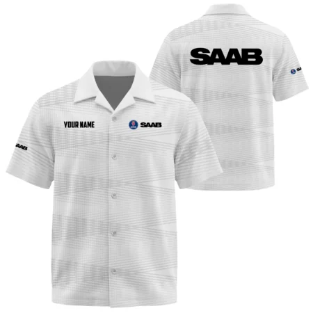 Saab Exclusive Logo Short Sleeve Camp Collar Shirts OUFAHW26081902SBZ